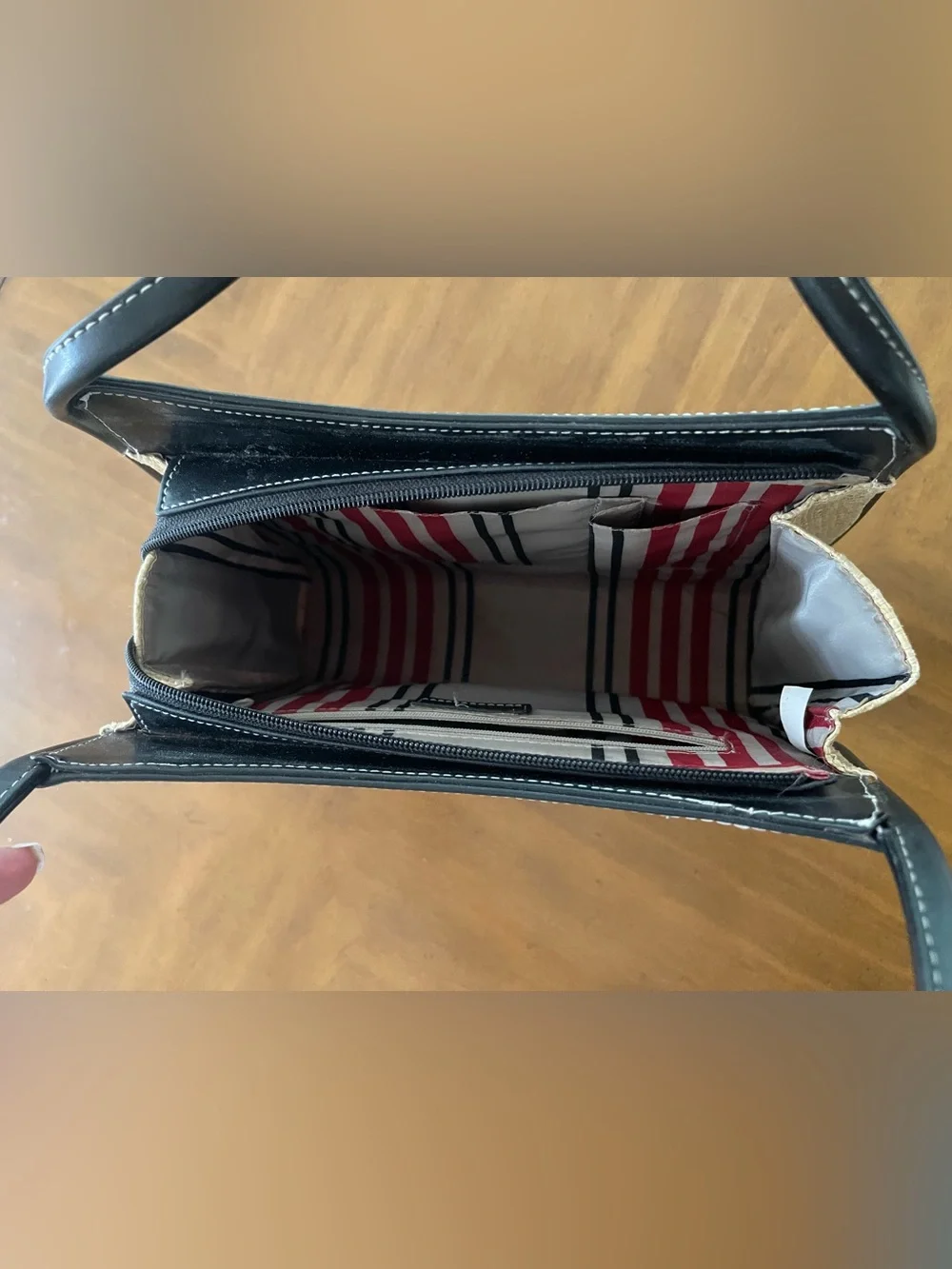 kate spade Natural Straw Tote with Black Trim